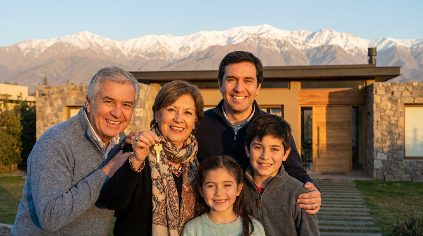 Familia en su nuevo hogar